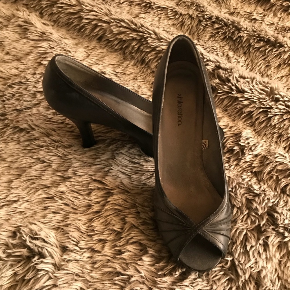 Black Open-Toed Heels.